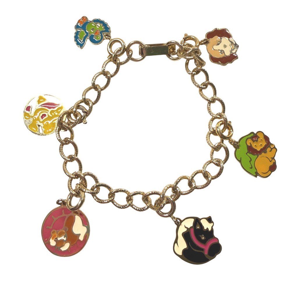 LITTLEST PET SHOP Vintage Charm Bracelet 90s Horse Lion Bird Fish Hamster RARE